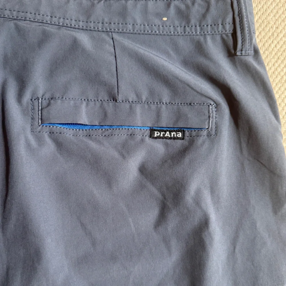 Prana Short Mens Navy Blue‎ Summer Short Size 38